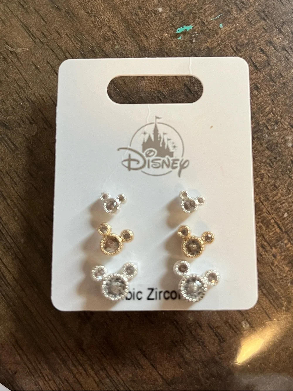 Disney 2025 Disney Parks Mickey Icon Cubic Zirconia Earrings - Gold & Silver